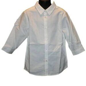 Lands' End Girls School Uniform 3/4 Sleeve Stretch Shirt, NWT